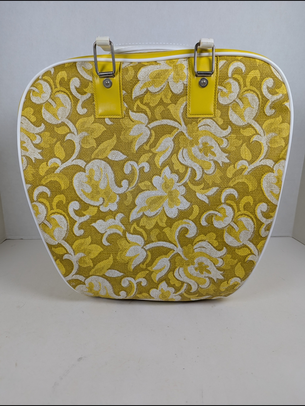 VTG Brunswick Bowling Ball Bag Retro Mod Yellow Floral